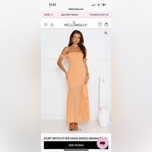 Hello Molly Vibrant Orange Ruffled Top